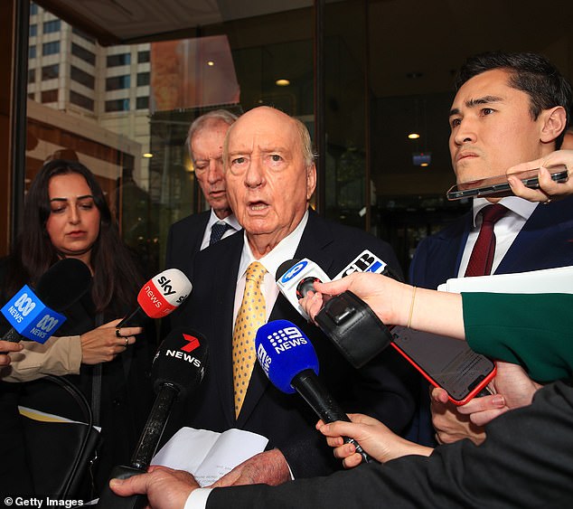 Broadcaster Alan Jones faced a further eight charges on Wednesday, shortly before appearing in court in Sydney (pictured) on landmark charges including indecent assault.