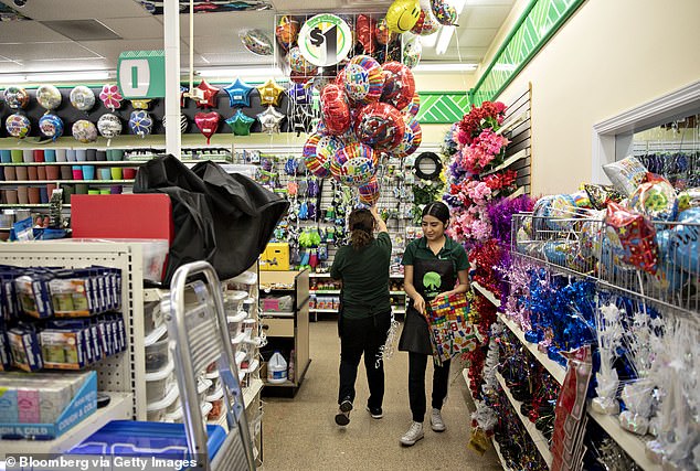 Dollar Tree employees can inflate the star-shaped balloons for customers who purchase the product and present their receipts