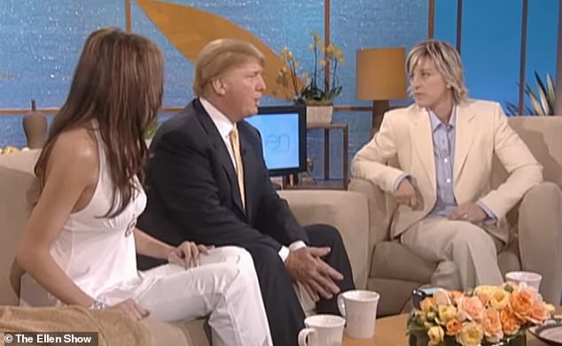 In 2004, the blossoming businessman, now 78, sat down with his then-fiancée Melania, now 54, on The Ellen DeGeneres Show to discuss their blossoming romance.