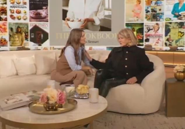 Seen with Martha Stewart on the couch