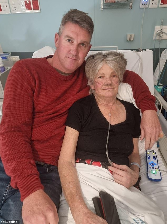 Ellen (pictured with her son Mark) opted for voluntary assisted dying because the wait for an improved home care package took too long