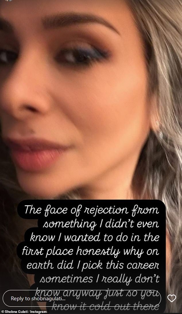 Ex Coronation Street actress Shobna Gulati, 58, – who played Sunita Alahan – revealed on Instagram on Wednesday that she feels 'rejected' after missing out on another audition