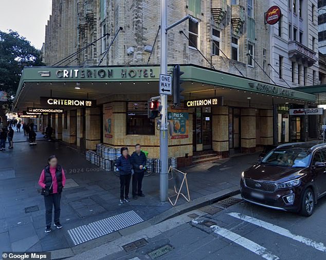 The retired engineer reportedly gave a Nazi salute in the pub (pictured), refused to leave and then argued with police before being arrested