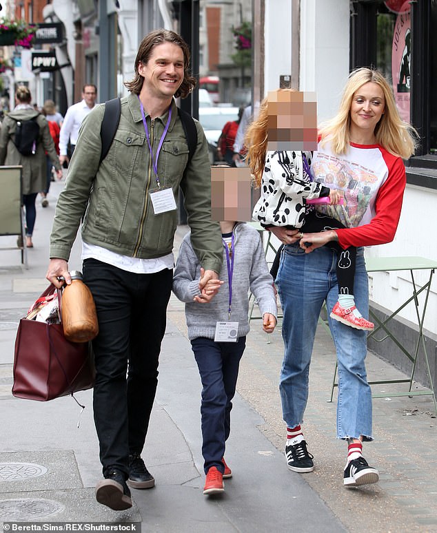 Fearne also shares son Rex, 11, with Jesse and she is also stepmother to his children Arthur, 21, and Lola, 18, from his first marriage (pictured 2019)