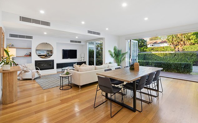 No details of the sale have been made public, but insiders confirmed the final price to the Herald Sun newspaper. In the photo: the kitchen and dining area