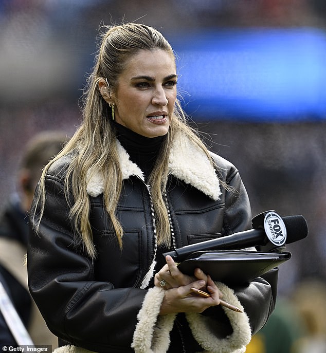 Erin Andrews, pictured here on November 17, had the perfect response when she clapped back at a male viewer who criticized her appearance