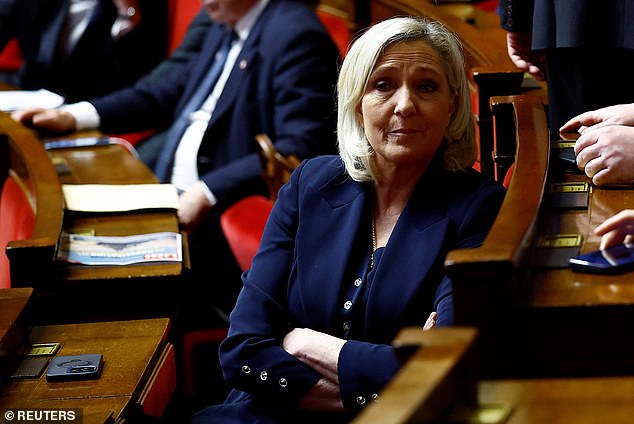 French hard-right leader and MP Marine Le Pen, chairman of the French far-right National Rally