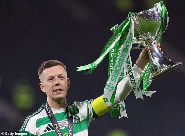 McGregor lifts the League Cup after last weekend's penalty shootout win over Rangers