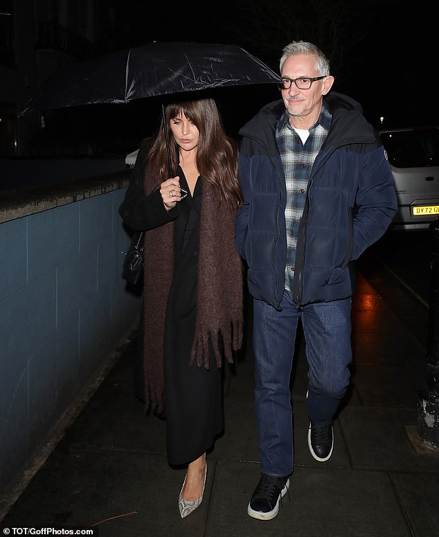 Gary, 64, with his ex-wife Danielle, 45, out for dinner in Notting Hill, London, on Tuesday