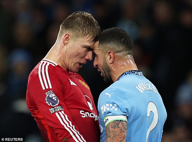 Gary Neville criticized Kyle Walker after an incident involving Rasmus Hojlund during the Manchester derby