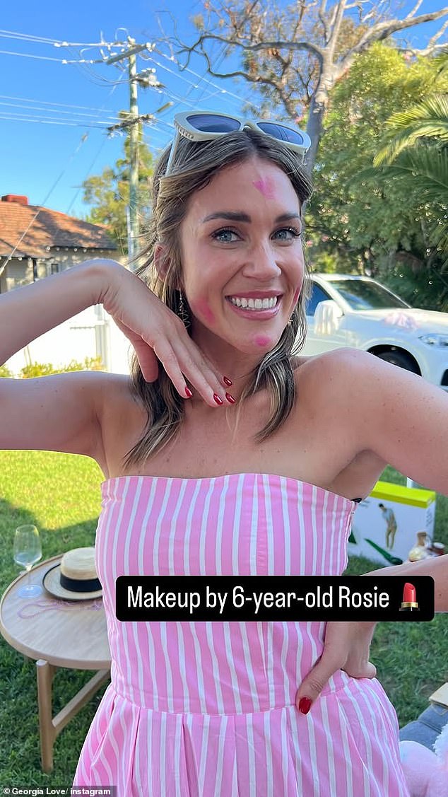 More speculation has emerged that Georgia Love (pictured) has split from her husband Lee Elliott. This weekend, the former radio host attended a friend's Christmas party, without her husband in sight