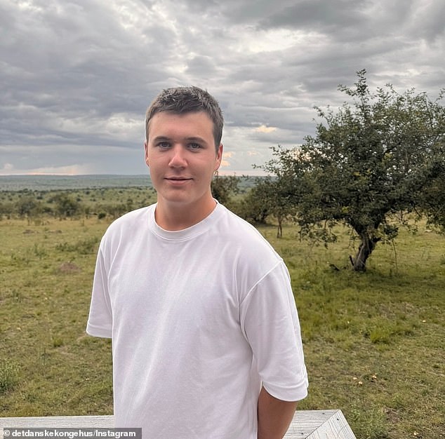 While the public is used to seeing him in a suit and tie, 19-year-old Prince Christian, the eldest son of Queen Mary and King Fredrik, wore a T-shirt, shorts, gloves on most days during his time abroad and boots.