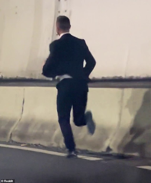 A man was seen walking through Melbourne's three-lane Burnley Tunnel last week, and Australians tried to figure out what he was doing