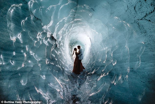 Photo of the Year went to Bettina Vass Photography in Iceland with her breathtaking photo of a couple getting married on top of a glacier