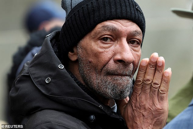 Jordan's father Andre Zachary during a press conference after Penny was found not guilty of fatally strangling his son