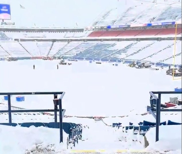 The NFL shared a dramatic update from Highmark Stadium before the 49ers play the Buffalo Bills