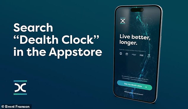 The Death Clock app was based on 1,200 life expectancy studies involving 53 million participants. It asks users to enter information such as their glucose levels, their mental health capacity and when their grandparents died