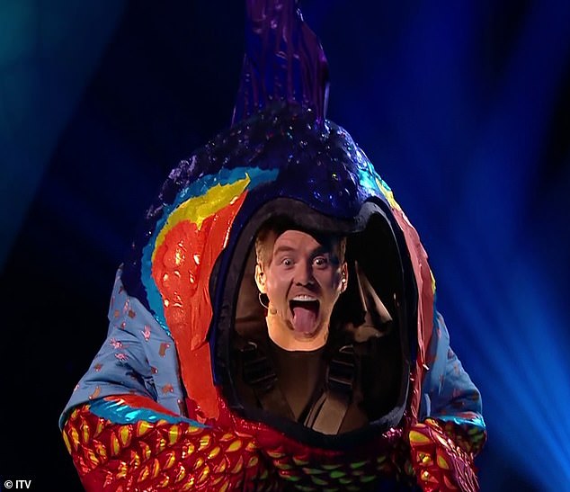 For Danny, winning the ITV flagship show has made it a hat-trick this year after he won the Masked Singer (pictured as Piranha) and landed a place as a judge on The Voice.