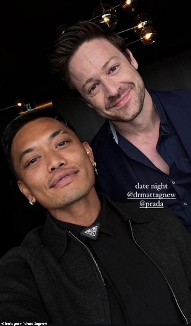 Dr. Matt Agnew, 36, (right) and his best friend Khanh Ong, 30, (left) continued to fuel romance rumors on Wednesday when they went out for a self-proclaimed 'date night'