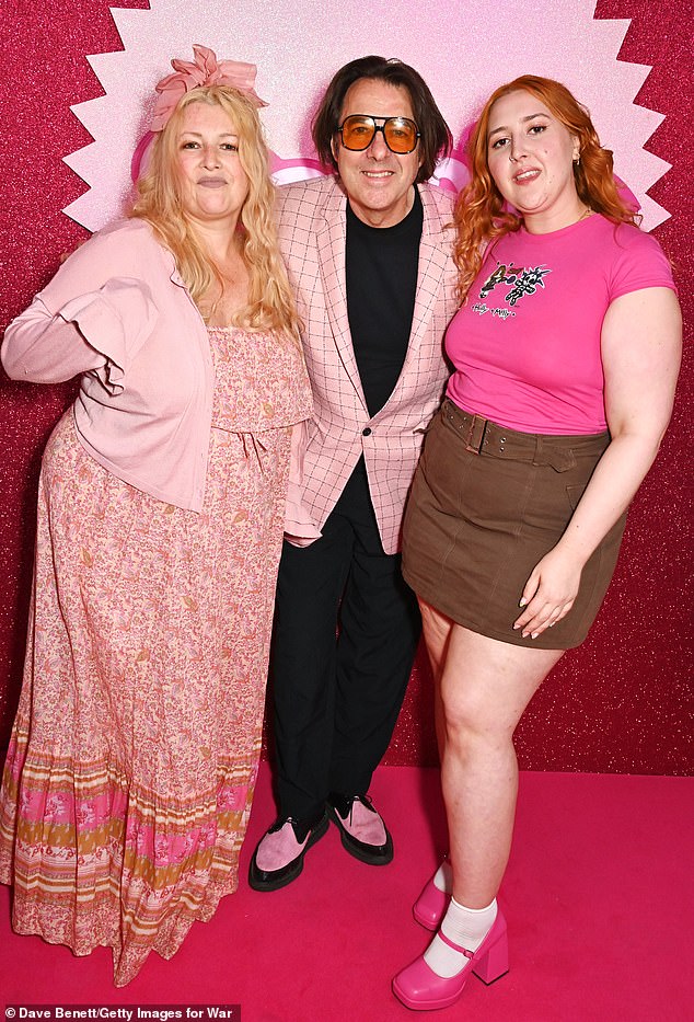 Jonathan Ross with his wife Jane Goldman and one of their three adult children, Honey Kinny Ross, at a screening of the film Barbie in London last year