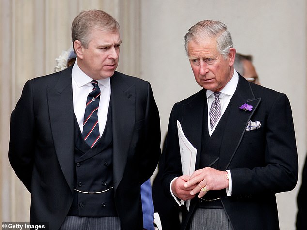 King Charles (right) with Prince Andrew (right). The Duke of York is rumored to be considering a move to the Gulf after years of crushing blows to his reputation