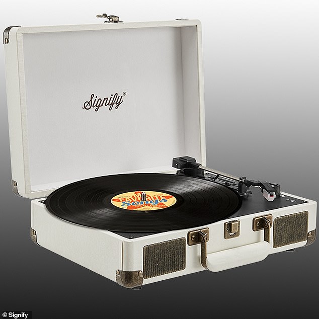 Aldi Australia's Retro Turntable Case ($69.99) is a chic turntable with built-in stereo speakers that can also stream audio via Bluetooth