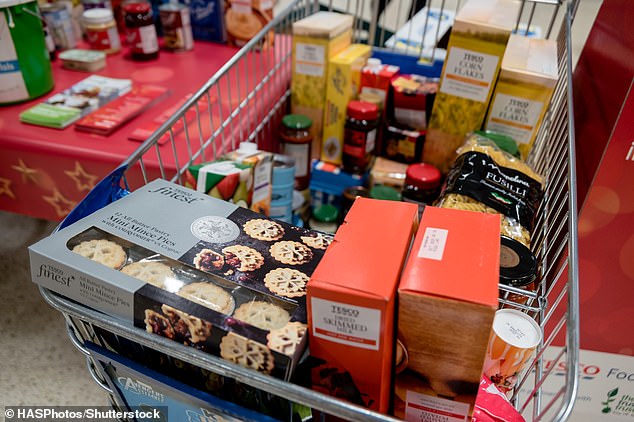 New research shows that the festive grocery shop - an unavoidable task for any festive household - is as stressful as taking an exam or a job interview (file photo)