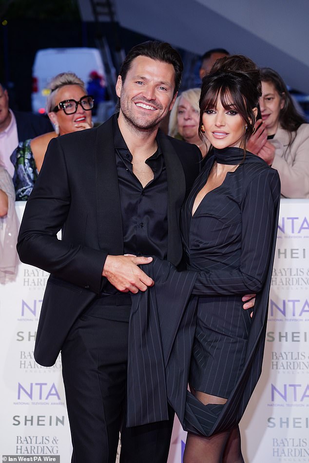 James shared that although Nicoline has already met his best friend Mark, she is excited to cross paths with his wife Michelle Keegan (Mark and Michelle are pictured in September)