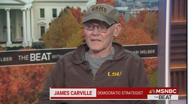 Democratic strategist James Carville claimed that former Fox News host Tucker Carlson is behind some of President-elect Donald Trump's boldest nominations