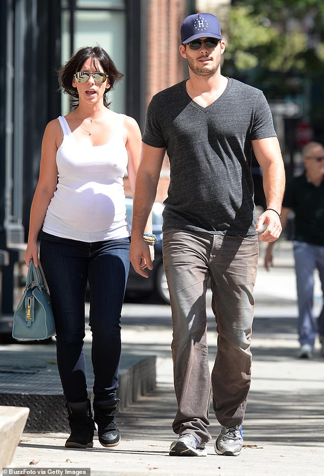 Hewitt, 45, who said she was instantly smitten with Hallisay, 46, tied the knot with her The Client List co-star in November 2013, just days before their eldest child, Autumn, was born (pictured in New York City in August 2013)