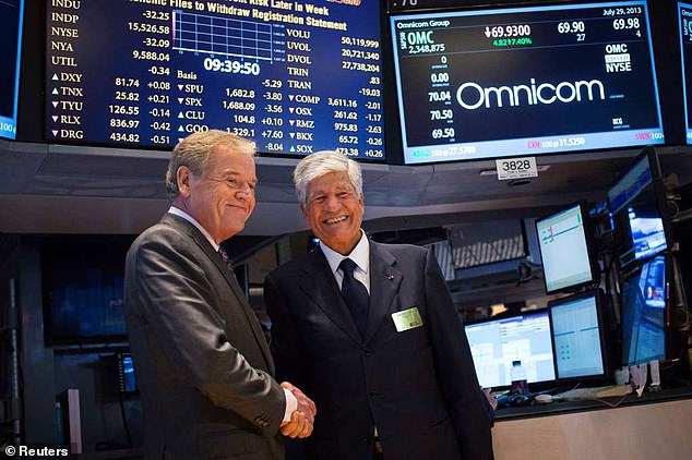 Teamwork: Omnicom, led by CEO John Wren (left) and Interpublic, led by CEO Maurice Levy (right), the second and fourth largest advertising agencies, have signed a £10 billion deal to join forces