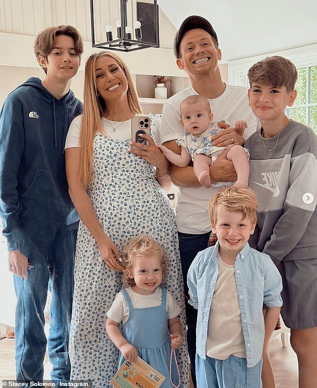 Joe is married to Stacey Solomon and has Rex, five, Rose, three, and Belle, 23 months, with her