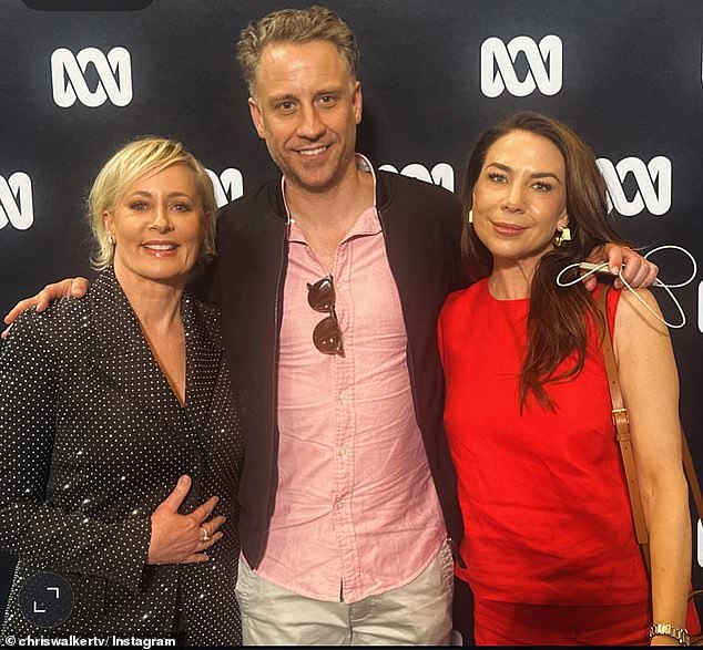 The Nova radio star (right) was pictured with award-winning TV producer and television star Amanda Keller (left) on the red carpet in an image shared to Chris' Instagram