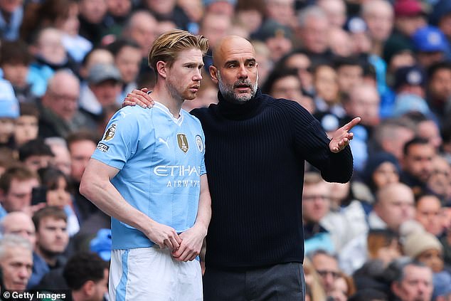 Kevin De Bruyne has been selected to start for Manchester City on Wednesday evening