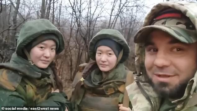 Two of the female soldiers from North Korea are said to have been pictured in Zheleznogorsk in the Kursk region, which is partly occupied by Ukraine