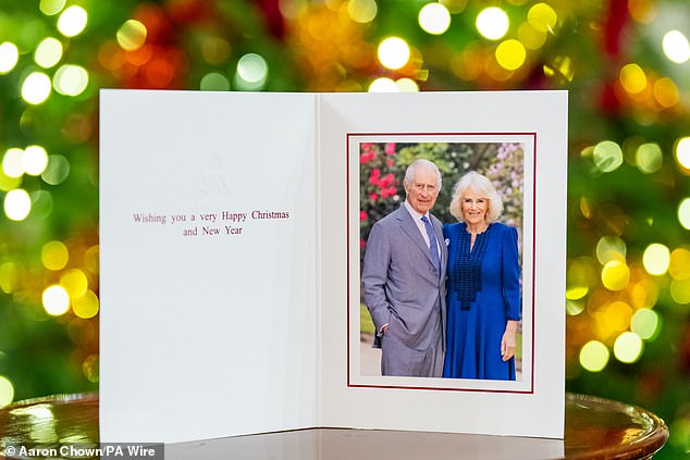 Buckingham Palace has released King Charles' third Christmas card as monarch, featuring a sweet photo of the royal family with his wife Queen Camilla