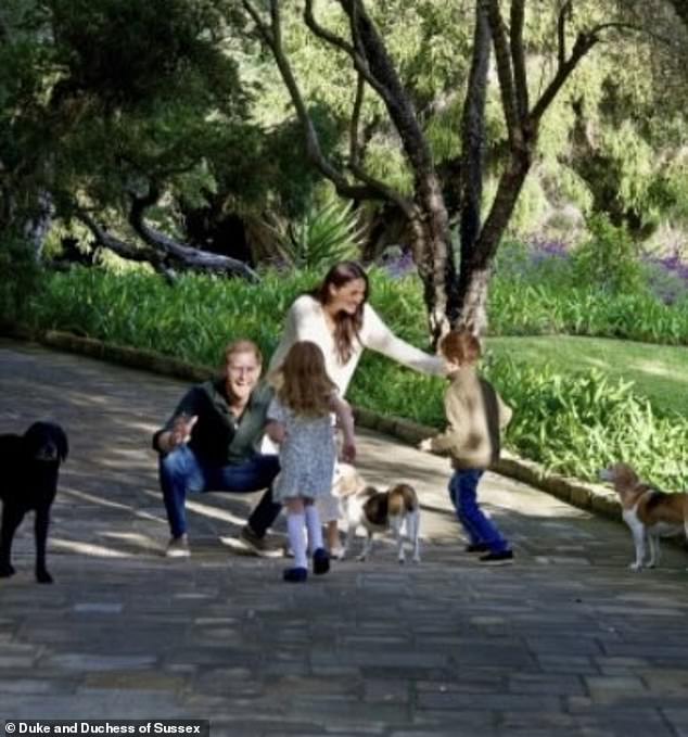 Earlier this week, the Duke and Duchess of Sussex shared a rare photo of their two children as part of a series of images for their official Christmas card