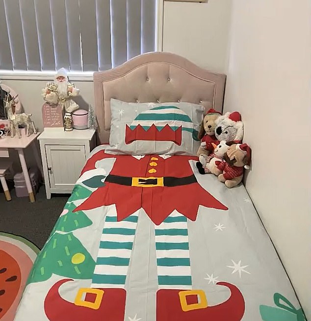 Dozens of Kmart customers have claimed to have experienced a 'diesel' smell from Christmas-themed duvet cover sets (pictured) purchased from Kmart