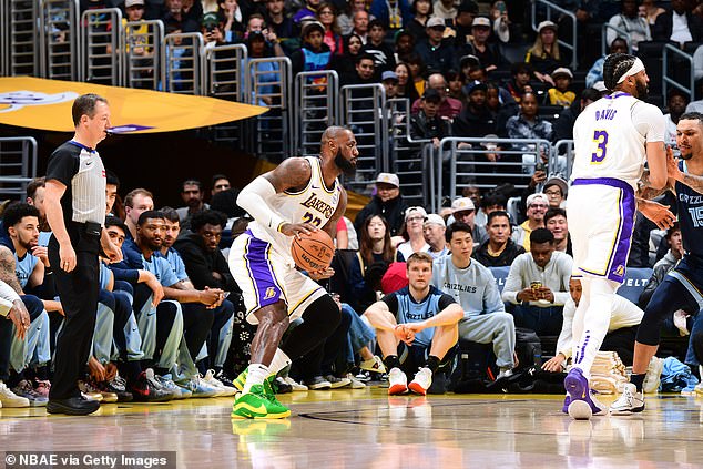 LeBron James made his return to the field for the Los Angeles Lakers on Sunday evening