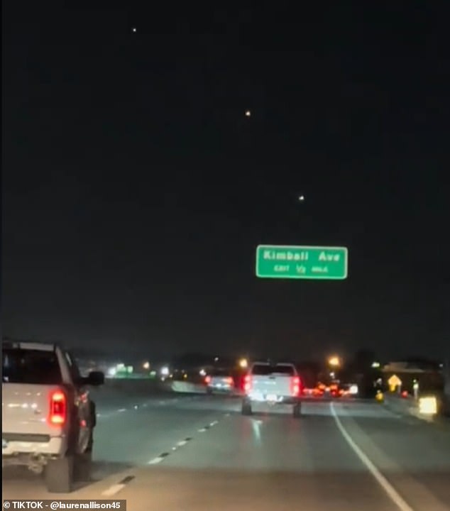 The video (screenshot above), taken near Dallas Fort Worth International Airport on November 30, appears to corroborate the two flight crew's reports, based on the poster's independent account. “They would disappear and reappear in different formations,” the TikToker wrote