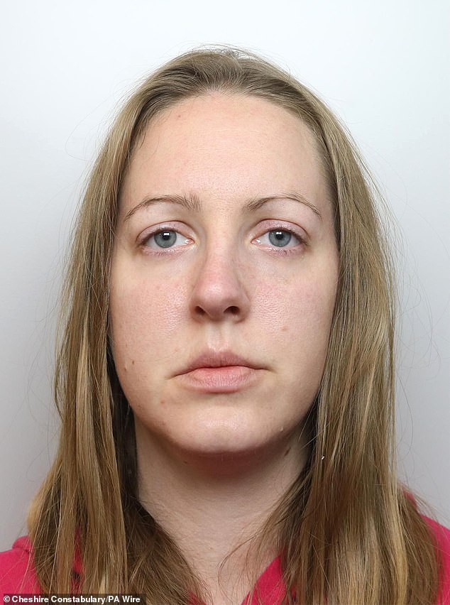 Lucy Letby (pictured), 34, was convicted of the murder of seven babies and six attempted murders of babies in her care at the Countess of Chester Hospital between June 2015 and June 2016, following a trial last year