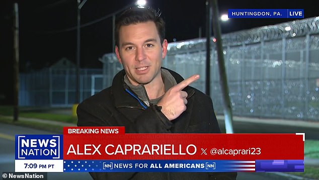 During a live NewsNation broadcast, inmates were heard yelling at reporters Alex Caprariello and Ashleigh Banfield that 26-year-old Mangione's conditions are 