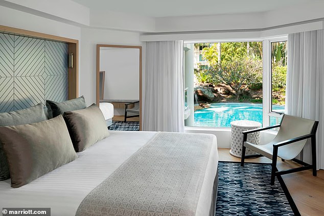 While idyllic photography on the hotel's website advertises a tidy room with a private balcony terrace overlooking a serene man-made lagoons, reality beguiles. Photo: Lagoon Queen