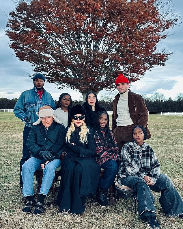 Madonna shares rare family portrait of all SIX children and her father Tony, 93, in heartbreaking post