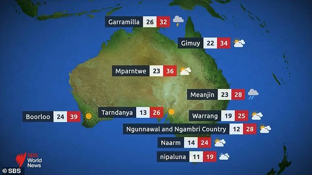 SBS World News has been showing Indigenous names for Australian capitals on its weather maps since February 2023