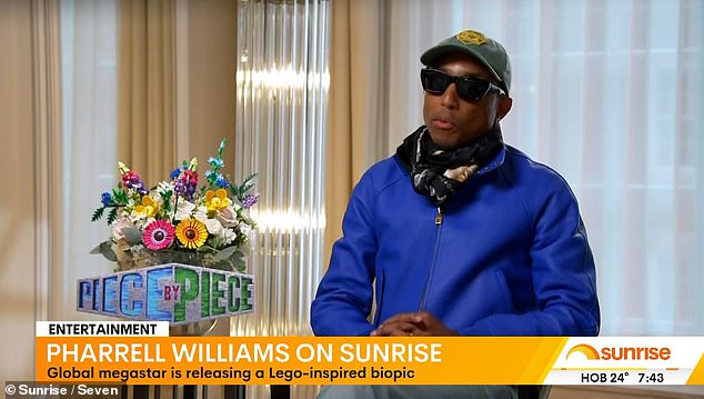 Pharrell Williams left viewers and Sunrise presenters confused after a recent interview promoting the Lego-themed film Piece by Piece was described as 'a bit flat' on Monday morning