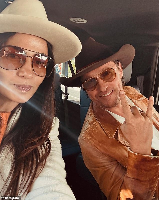 Matthew McConaughey's wife Camila Alves shared a rare selfie of the couple together on Sunday