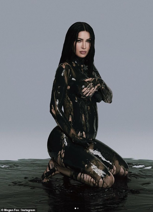 Megan announced her pregnancy on November 11 by sharing a sexy photo of herself covered in black paint, showing off her baby bump