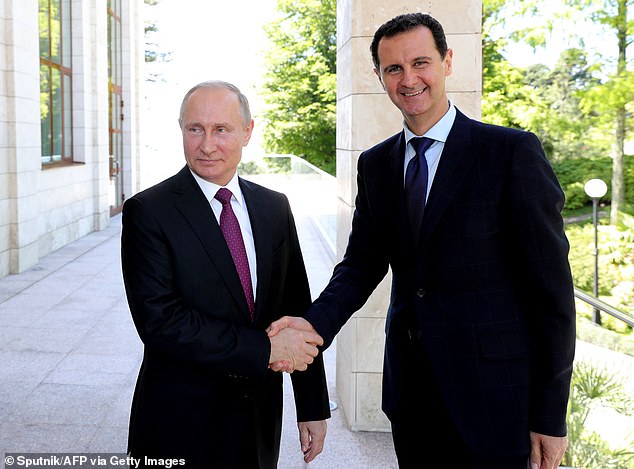 Syrian President Bashar al-Assad with Vladimir Putin in 2018. Russia was Assad's key ally during Syria's long civil war and they helped maintain his family's brutal dynasty, which ruled Syria for more than 50 years