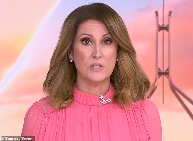 Sunrise host Natalie Barr (pictured) discussed the ban on Australia Day celebrations in more than 200 pubs, saying: 'Here we go again! This happens every year